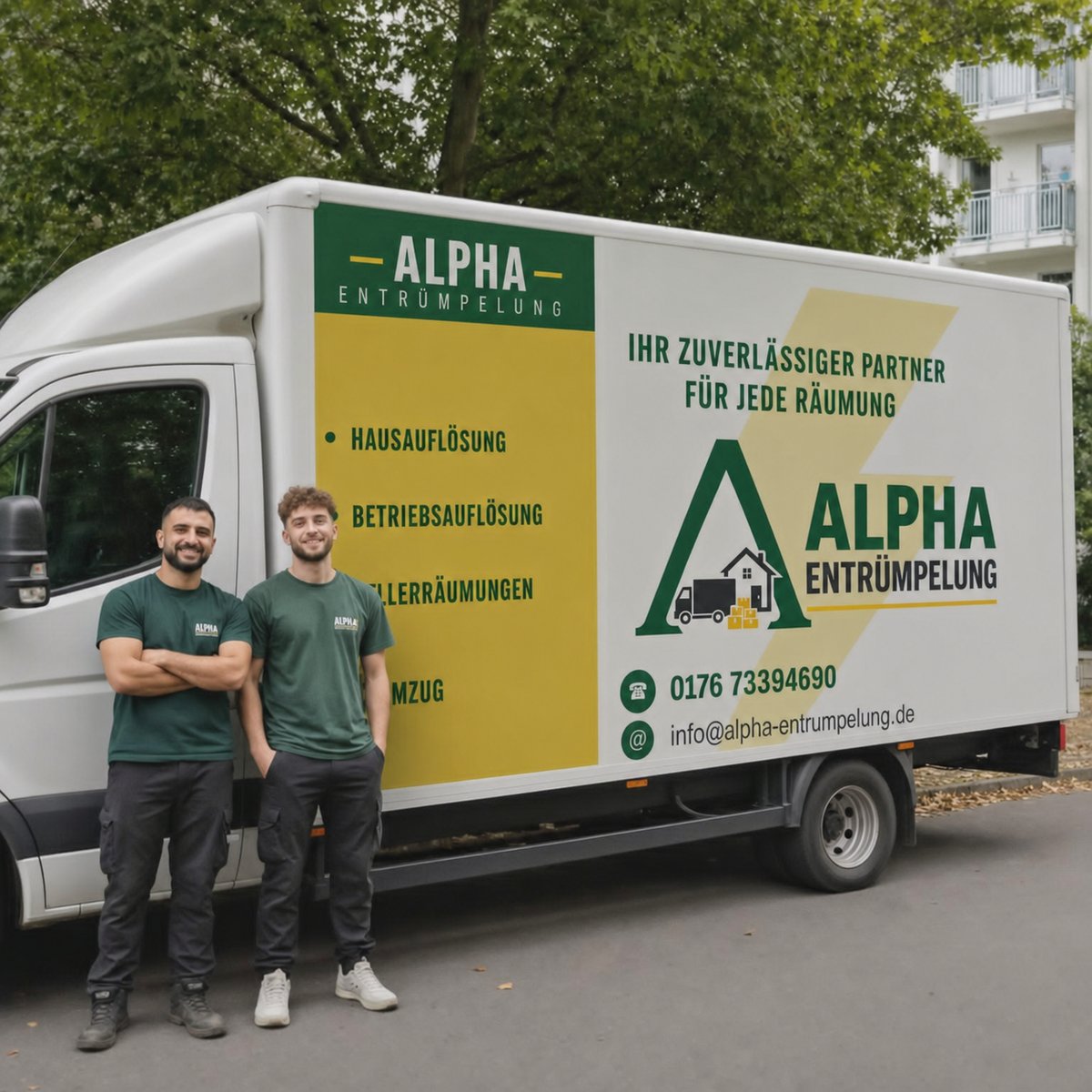 Alpha Entrümpelung Team mit LKW